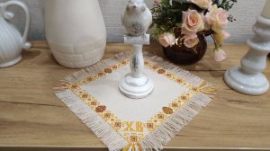 Пасхальная салфетка готова, Как оформить бахрому