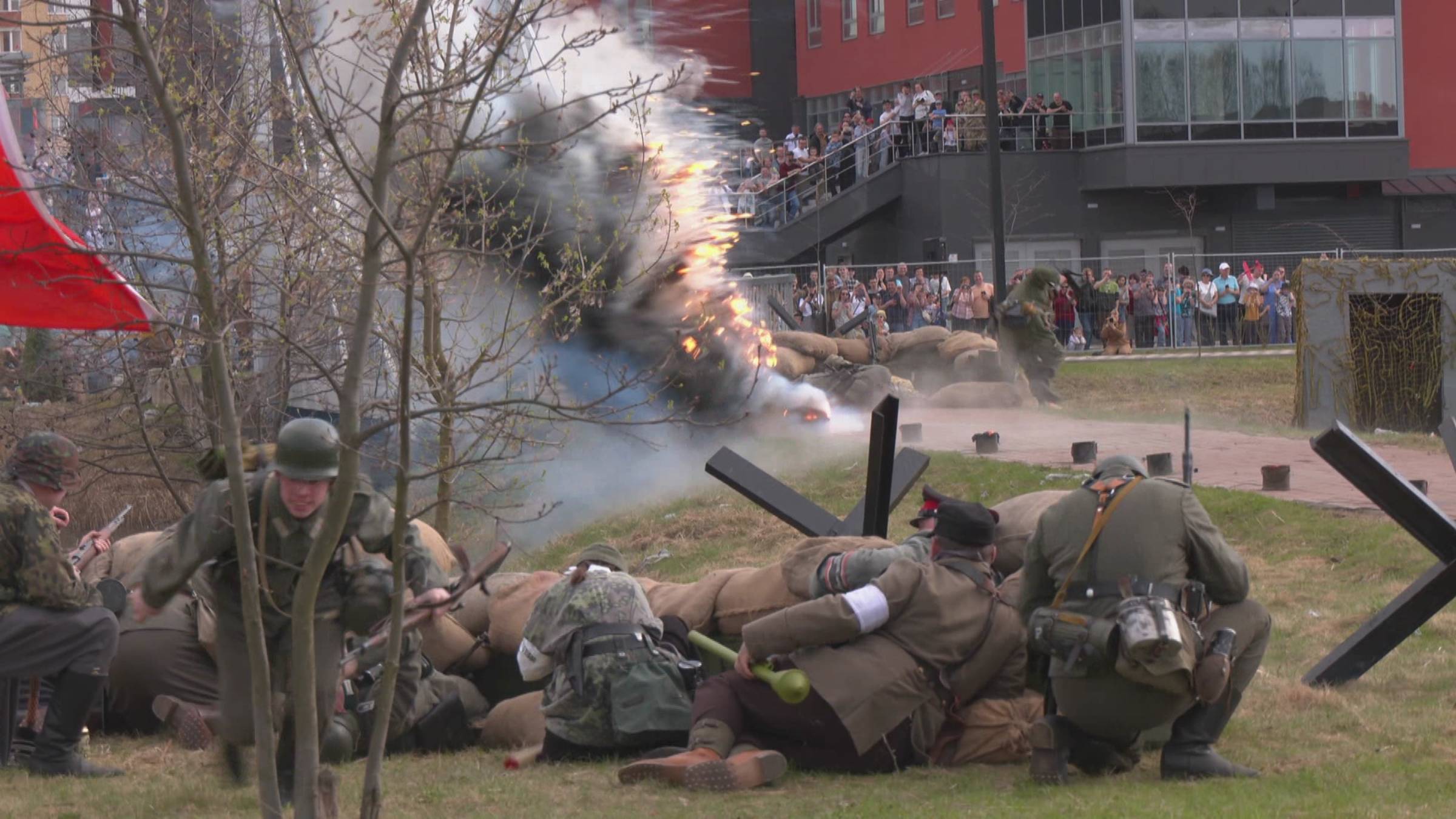 Впервые в Дубне прошла военно-историческая реконструкция смотреть онлайн