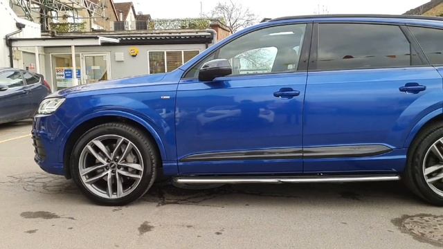 2018 Audi Q7 S-Line Blue смотреть онлайн