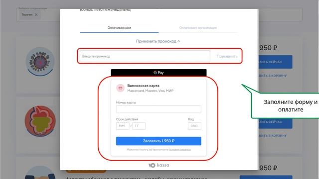 Выбор и оплата программы на сайте смотреть онлайн