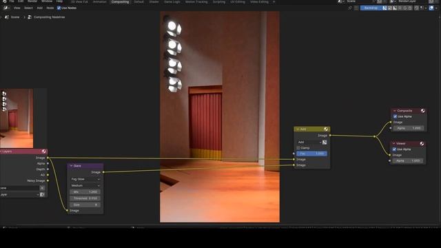 BLENDER 4.1 - Compositing: setting Mix to 1 in the Glare Filter to get the effect as a mask смотреть онлайн