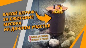 Какой ШТРАФ предусмотрен ЗА СЖИГАНИЕ МУСОРА на участке?
