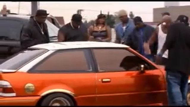 Booming Audio Disco In Orange Tuning Car Vs Big Black Guys