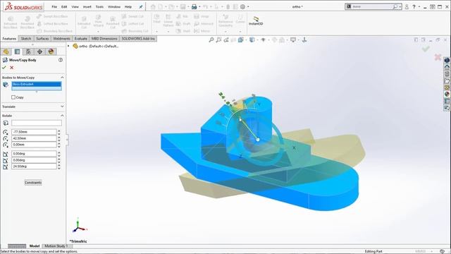 How to Rotate Part in SOLIDWORKS смотреть онлайн