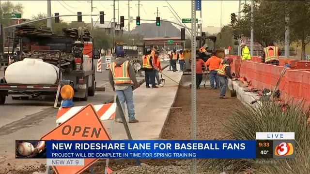City of Mesa putting in new ride-share lane near Sloan Park смотреть онлайн