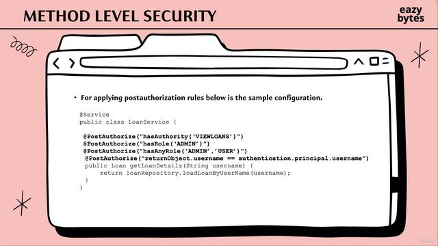 122 Details about method invocation authorization in method level security смотреть онлайн