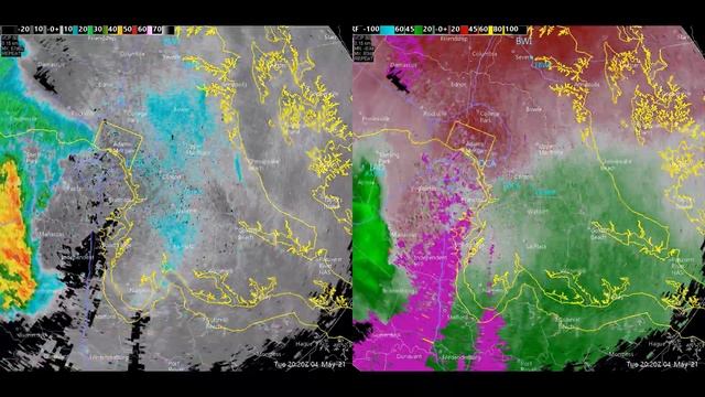 Radar Loop: Severe Thunderstorm In and Around D.C. Metro. 05/04/2021 смотреть онлайн