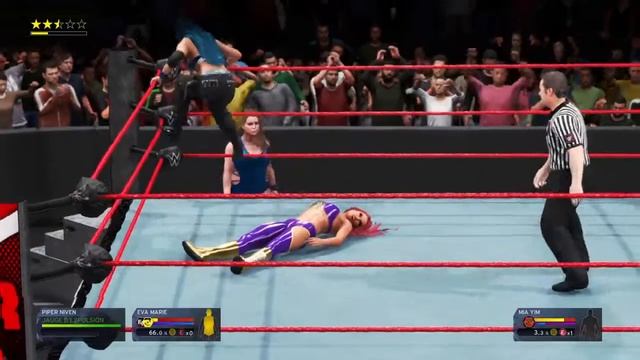 WWE 2K20 Raw Eva Marie(w/Piper Niven) vs Mia Yim смотреть онлайн