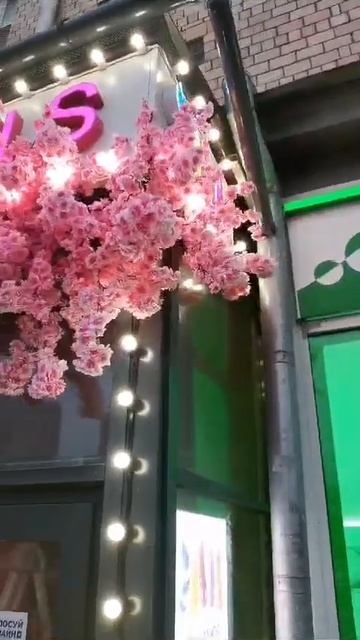 Оформление витрин и фасадов искусственными растениями. Вчера создавали весеннее настроение)Сакура смотреть онлайн