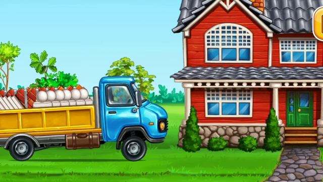 BRUDER TOYS video for KIDS | Tractor JCB 5CX for CHILDREN works at road смотреть онлайн