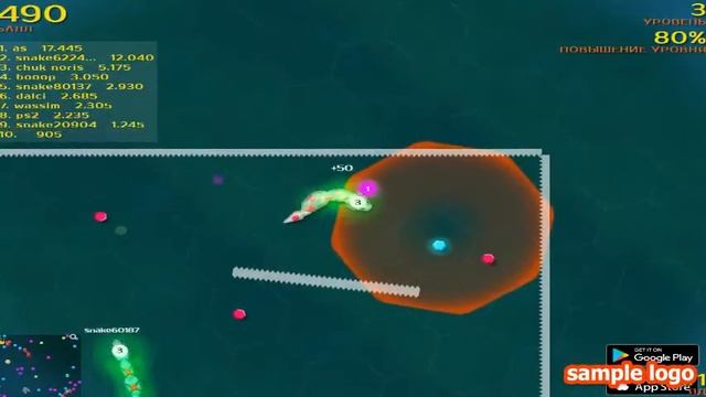 Supersnake.io #004 . Съели 223 точки за одну игру ! . смотреть онлайн