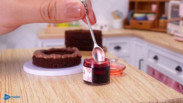 Delicious Miniature Black Forest Cake Decorating#2 - Mini Cherry Chocolate Cake Recipe | Mini Baker смотреть онлайн