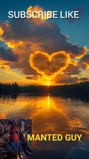 NIGHT SUN CLOUD HEART VIEW RIVER NIGHT #short