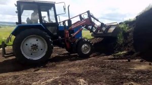 Погрузка земли. Мтз 82, #2