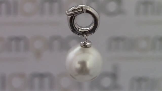 Charm - Muschelkernperle  Rhodiniertem Poliertem Silber Aus Der Kollektion Von Viventy