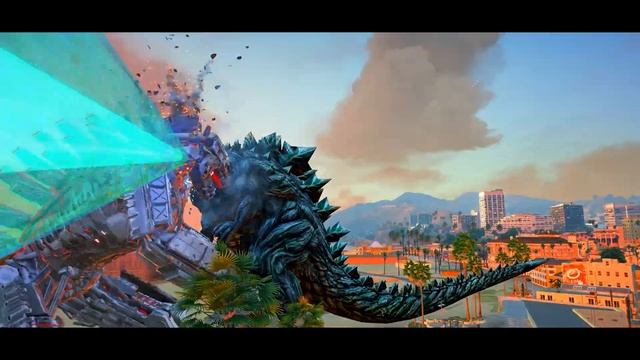 Shin Godzilla and Godzilla Eatch vs Mechagodzilla Team - GTA 5 Mods смотреть онлайн