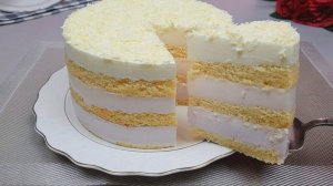 БИСКВИТНЫЙ ТОРТ С ЙОГУРТОВЫМ КРЕМОМ