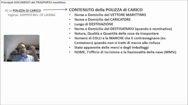 Logistica Dei Trasporti - Logistica Portuale - Documenti Del TRASPORTO Marittimo - POLIZZA DI CARIC