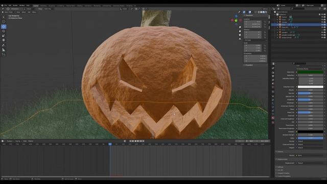 Jack O'Lantern with Graveyard Fog - using Blender смотреть онлайн