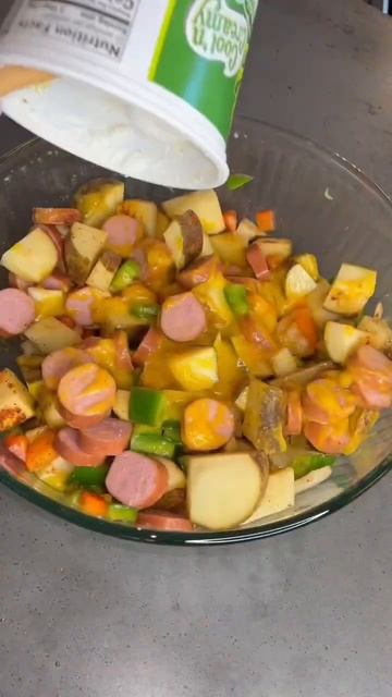 Smoked Sausage And Cheesy Potato Casserole For Dinner! #dinner #recipe #dinnerrecipes #cooking #foo