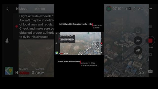 DJI MINI 3 PRO - 500 meters permanent unlock by DJI | #15m hack #dronehacks смотреть онлайн