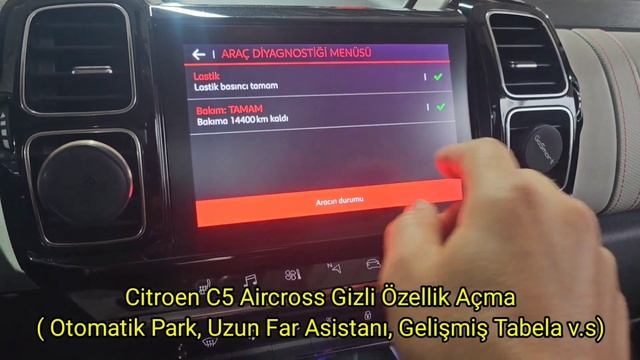 Citroen C5 Aircross Shine Paket Gizli Özellik Açma İzmir Otomatik Park, Tabela Okuma, Far Asistanı, смотреть онлайн