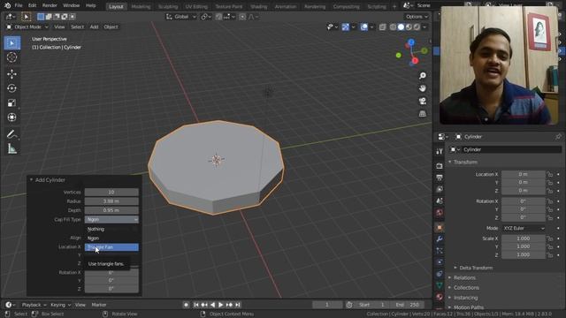 Blender Beginner Tutorial Cylinder Telugu смотреть онлайн
