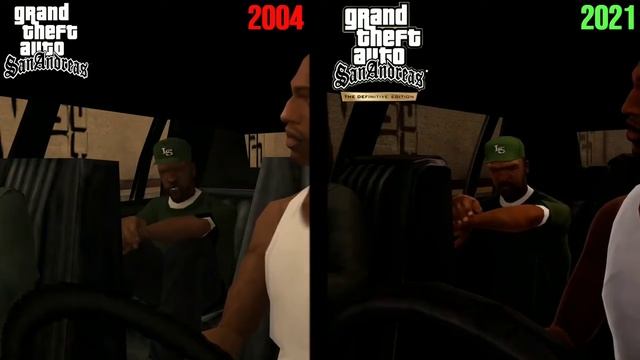 GTA San Andreas (original 2004 Vs remastered 2021)😲😱 смотреть онлайн