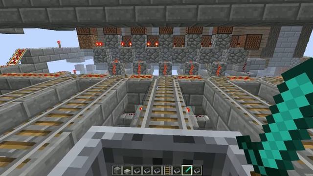 Minecraft 1.2.5 Full automatic multidirection minecartstation - смотреть онлайн