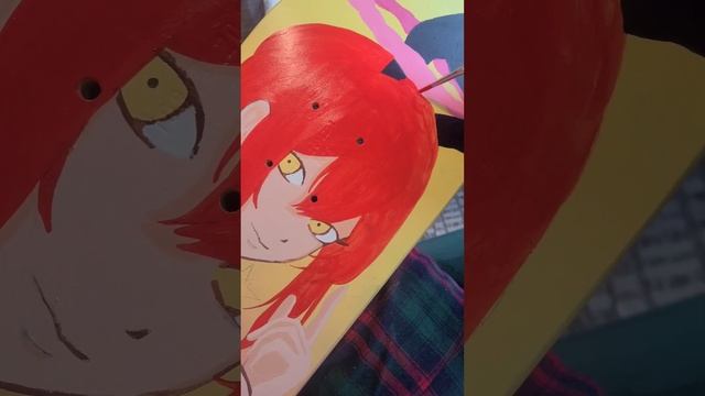 Let's Paint A Skateboard! #painting #chainsawman #anime #videogames #kawaii #gamer #art #artist