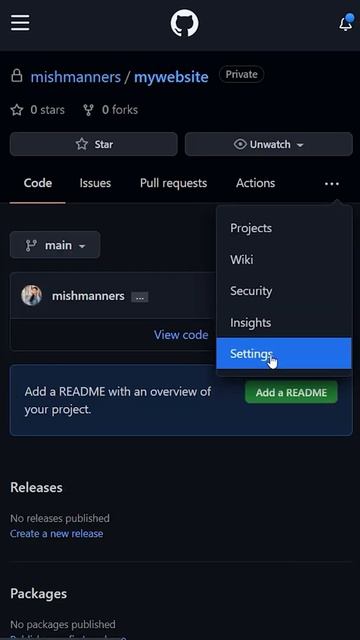 Host A Website Using GitHub Pages #Shorts