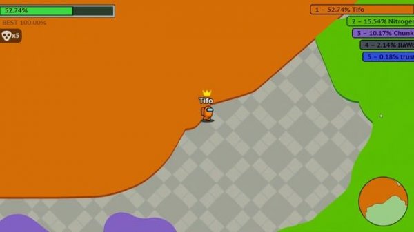 Paper.io 2 [Amogus.io] Map Control: 100.00% Among Us