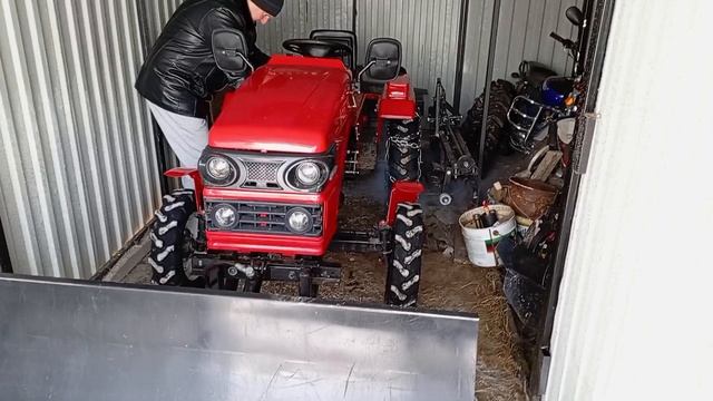 Минитрактор TZR T-15 запуск в мороз