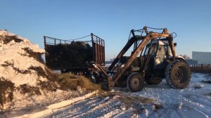 Стогометатель МТЗ-80.2020.Перевоз сена которое лежало 3 года.