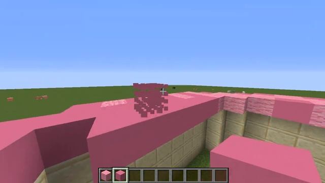 СТРОИМ РОЗОВЫЙ ПОНЧИК В МАЙНКРАФТ