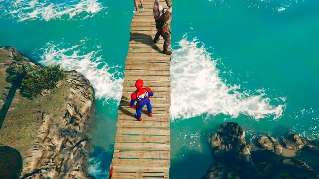 Spiderman PLAYED HARLEY QUINN for SHARK 🌊🦈GTA 5 Ragdolls Batman, Kratos, Michael de Santa and more. смотреть онлайн