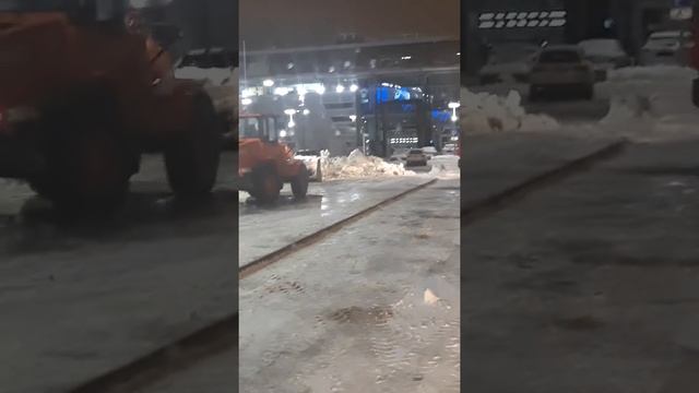 Снег зима фронтальный погрузчик смотреть онлайн