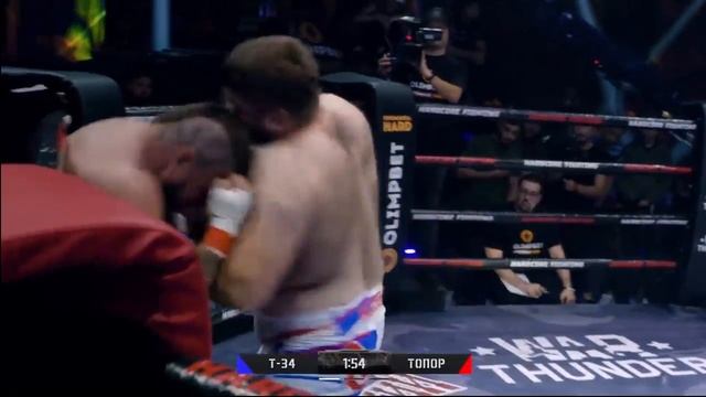 БОЙ ТЯЖЕЛОВЕСОВ НА ХАРДКОРЕ /// Т-34 VS ТОПОР НА ГОЛОВЫХ КУЛАКАХ НА Hardcore Fighting Championship смотреть онлайн
