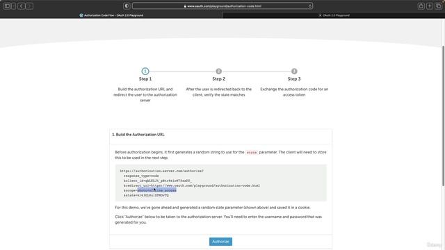 133 Demo of Authorization code grant type flow in OAUTH2 смотреть онлайн