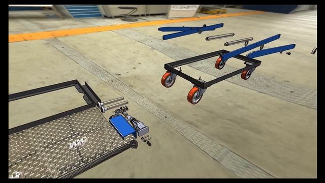 Mobil şarj edilebilir Kaldıraç | Rechargeable Scissor Lift Design (Solidworks) Animation смотреть онлайн