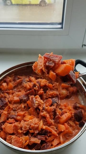 3424 Овощное рагу, соус и сыр. Семечки чеснок перец лаврушка свекла капуста картошка морковь #Short