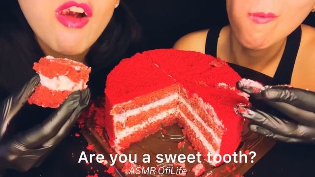 Red velvet CAKE / ASMR - MUKBAG ❤️