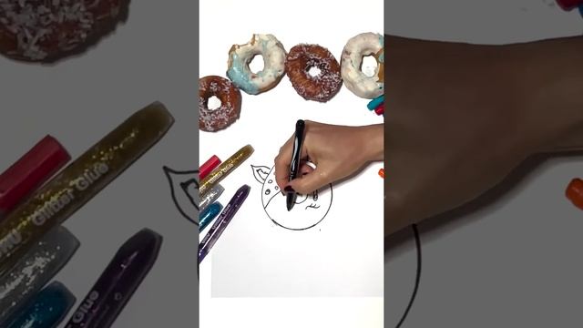 How To Draw Donuts Easy/easy Drawing #Shorts