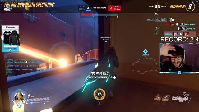 TANK DUO WITH CLONEMAN16 - Overwatch смотреть онлайн