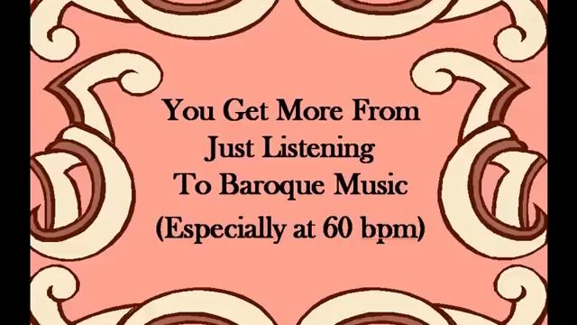 Super Learning Music - Baroque Tune At 60 Bpm - Improves Study, Creativity And Chill