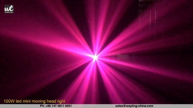 100W led mini moving head light built-in 8 prisms 7 gobos + white light смотреть онлайн