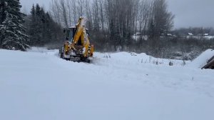 Трактор JCB: Уборка снега #jcb3cx