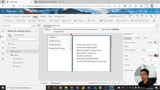 COMO VISUALIZAR ARQUIVOS POWER POINT, WORD E EXCEL EM PDF NO POWER APPS