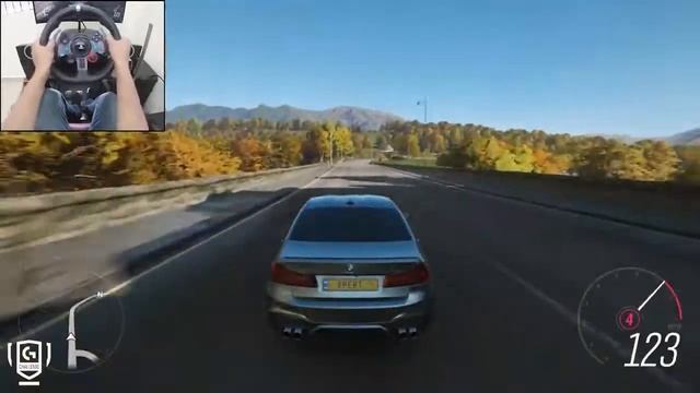 BMW M5 F90 Forza Horizon 4 Logitech g29 gameplay смотреть онлайн