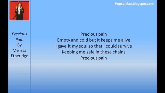 Melissa Etheridge - Precious Pain (Lyrics) смотреть онлайн